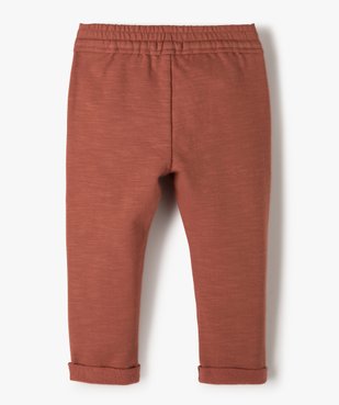Pantalon bébé fille en maille avec ceinture élastique vue3 - GEMO C4G BEBE - GEMO