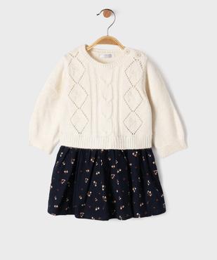 Robe effet 2 en 1 bébé fille - LuluCastagnette vue1 - LULUCASTAGNETTE - GEMO