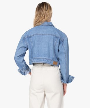 Veste femme en jean courte - LuluCastagnette vue3 - LULUCASTAGNETTE - GEMO