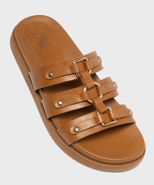 Mules à épaisse semelle inspiration spartiates femme - 5 Miles vue5 - 5 MILES - GEMO