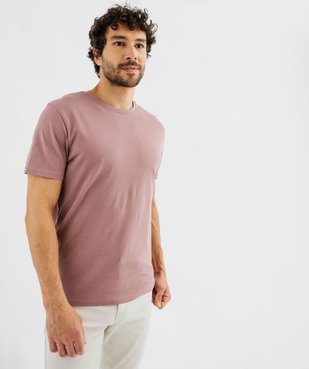 Tee-shirt à manches courtes et col rond homme vue1 - GEMO 4G HOMME - GEMO