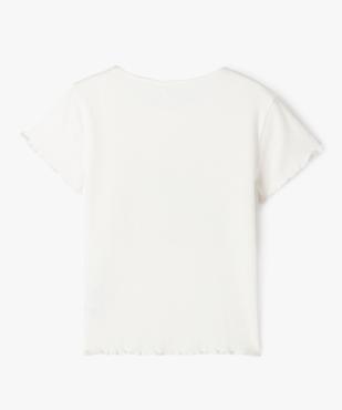 Tee-shirt à manches courtes avec finitions froncées fille vue4 - GEMO (ENFANT) - GEMO