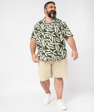 Chemise manches courtes et col cubain en coton imprimé homme vue7 - GEMO (HOMME) - GEMO