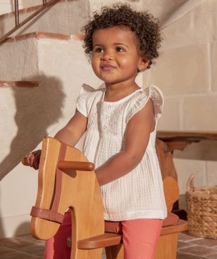 Blouse bébé fille ample en double gaze de coton vue6 - GEMO (ENFANT) - GEMO