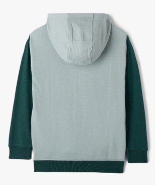 Sweat garçon en molleton avec col zippé et capuche vue4 - GEMO (JUNIOR) - GEMO