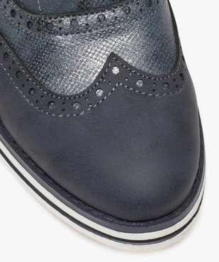 Derbies femme pailletés avec bout golf vue6 - GEMO (CASUAL) - GEMO