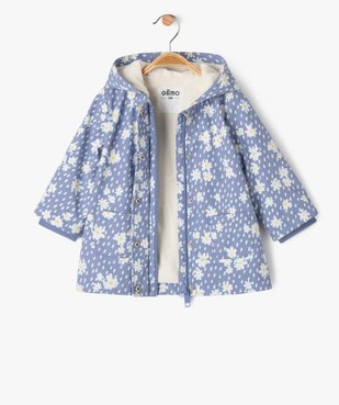 Manteau imperméable doublé à capuche bébé fille vue2 - GEMO(BEBE DEBT) - GEMO