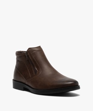 Boots homme fermeture à double zip sur le dessus vue2 - GEMO(URBAIN) - GEMO