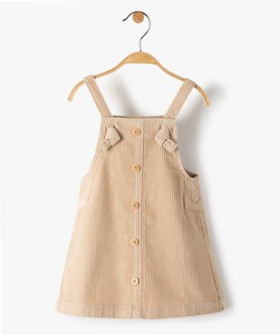 Robe bébé fille à bretelles en velours côtelé vue1 - GEMO(BEBE DEBT) - GEMO