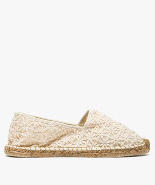 Espadrilles femme en toile brodée ton sur ton vue1 - GEMO (PLAGE) - GEMO