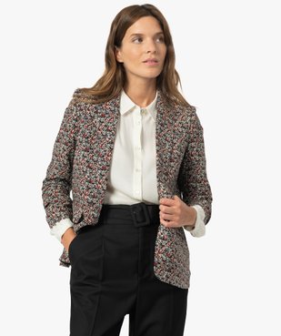 Veste femme à manches ¾ froncées vue1 - GEMO(FEMME PAP) - GEMO