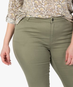 Pantalon femme grande taille coupe slim en toile extensible vue5 - GEMO (G TAILLE) - GEMO