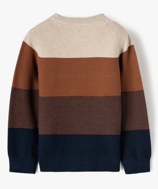 Pull garçon en maille fine 100% coton vue4 - GEMO (ENFANT) - GEMO