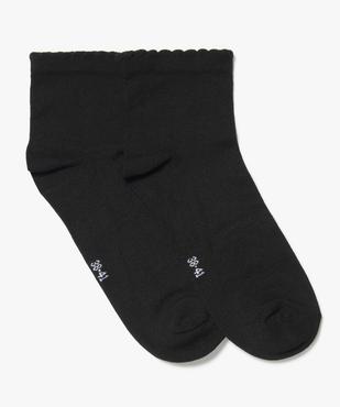Socquettes femme avec finition dentelée (lot de 2) vue1 - GEMO(HOMWR FEM) - GEMO