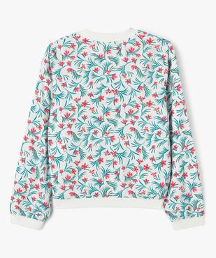 Veste zippée en viscose à motifs fleuris fille vue3 - GEMO 4G FILLE - GEMO