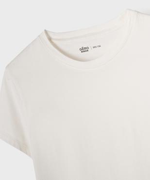 Tee-shirt manches courtes à col rond fille vue2 - GEMO 4G FILLE - GEMO