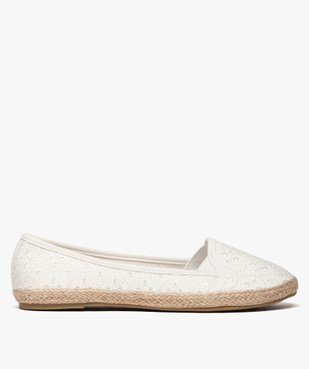 Ballerines en toile brodée avec semelle en corde vue1 - GEMO (SPORTSWR) - GEMO