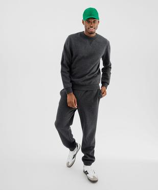 Sweat en molleton doux chiné homme vue4 - GEMO 4G HOMME - GEMO