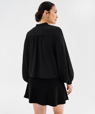 T-shirt uni col montant femme vue3 - GEMO(FEMME PAP) - GEMO