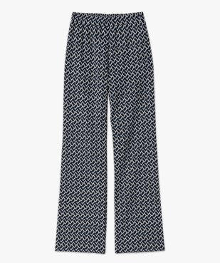 Pantalon large en maille à motifs graphiques femme vue4 - GEMO(FEMME PAP) - GEMO