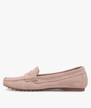Mocassins femme en cuir souple vue3 - GEMO (CASUAL) - GEMO