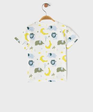 Tee-shirt manches courtes avec motifs animaux bébé garçon vue3 - GEMO 4G BEBE - GEMO
