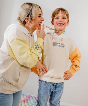 Sweat à capuche en maille bouclette mixte enfant - Gémo x Maëva vue1 - GEMO 4G GARCON - GEMO