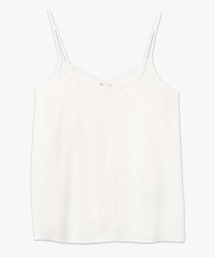 Débardeur femme à fines bretelles et empiècement dentelle vue4 - GEMO(FEMME PAP) - GEMO