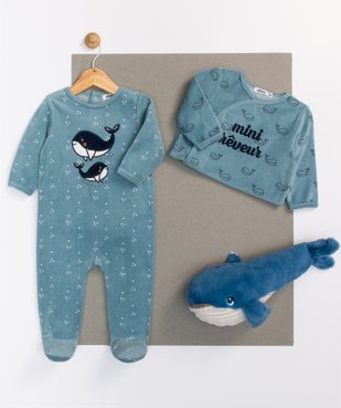 Ensemble 2 pyjamas et une peluche baleine - GEMO