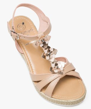 Sandales femme avec fleurs en relief sur le dessus vue5 - GEMO(URBAIN) - GEMO