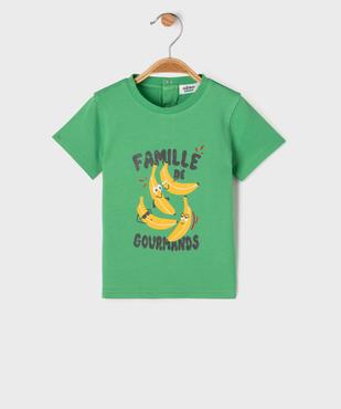 Tee-shirt manches courtes avec motif humoristique bébé garçon vue1 - GEMO 4G BEBE - GEMO