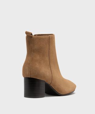 Boots à talon dessus cuir femme - Tanéo vue4 - TANEO - GEMO