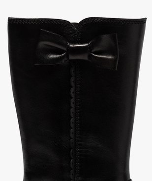 Bottes fille cavalières dessus cuir avec bride décorative vue6 - GEMO (ENFANT) - GEMO