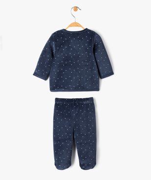 Pyjama bébé 2 pièces en velours à motifs étoiles vue4 - GEMO(BB COUCHE) - GEMO