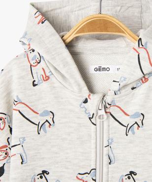 Sweat à capuche fermeture zippée bébé garçon vue2 - GEMO(BEBE DEBT) - GEMO