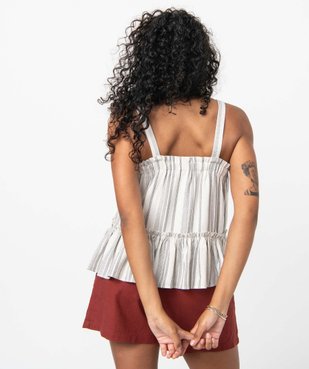 Blouse femme rayée à bretelles et basque vue3 - GEMO(FEMME PAP) - GEMO