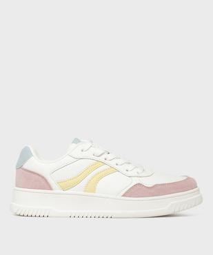 Baskets avec empiècements contrastants femme - 5 Miles vue2 - 5 MILES - GEMO