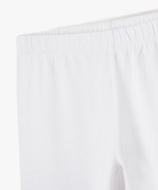 Legging uni longueur genoux en coton extensible fille vue2 - GEMO (JUNIOR) - GEMO
