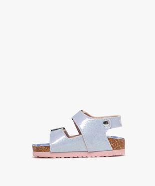 Sandales à brides pailletées et semelle intérieure imprimée bébé fille - Stitch vue3 - LILO & STITCH - GEMO