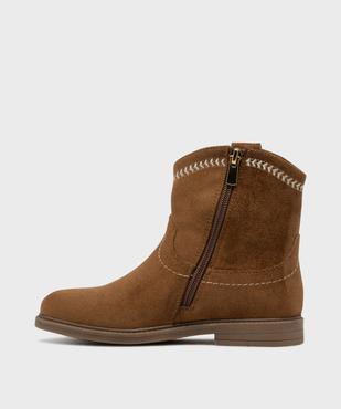 Boots en suédine look western fille - LuluCastagnette vue3 - LULUCASTAGNETTE - GEMO