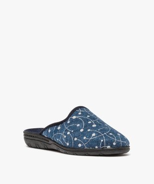 Chaussons femme mules confort avec décor brillant vue2 - GEMO(HOMWR FEM) - GEMO