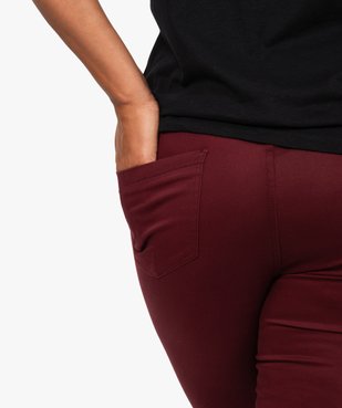 Pantalon femme grande taille coupe slim en toile extensible vue2 - GEMO (G TAILLE) - GEMO