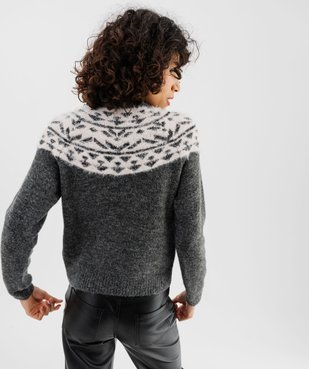 Pull avec motifs scintillants sur le haut femme vue3 - GEMO(FEMME PAP) - GEMO