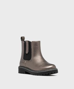 Chelsea boots zippées et métallisées fille - Chipie vue2 - CHIPIE - GEMO