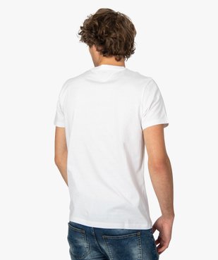 Tee-shirt homme regular à manches courtes en coton bio vue3 - GEMO C4G HOMME - GEMO