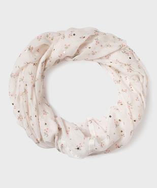 Foulard tour de cou à motifs fleuris fille vue1 - GEMO 4G FILLE - GEMO