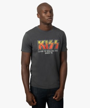 Tee-shirt homme avec inscription rock - Kiss vue1 - KISS - GEMO