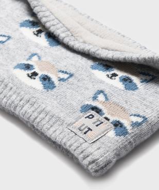 Echarpe tour de cou à motifs renards doublée polaire bébé garçon vue2 - GEMO(BEBE DEBT) - GEMO