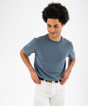 Tee-shirt manches courtes en coton uni homme vue1 - GEMO (HOMME) - GEMO
