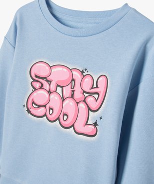 Sweat molletonné avec motif fille vue2 - GEMO (ENFANT) - GEMO